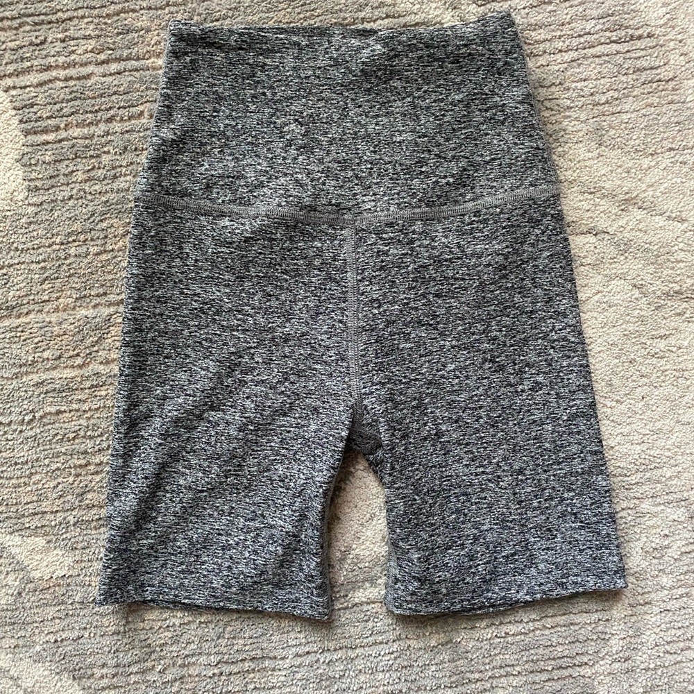 Beyond Yoga Gray High-Waisted Bike Shorts